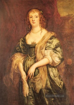  bed - Porträt von Anne Carr Gräfin von Bedford Barock Hofmaler Anthony van Dyck